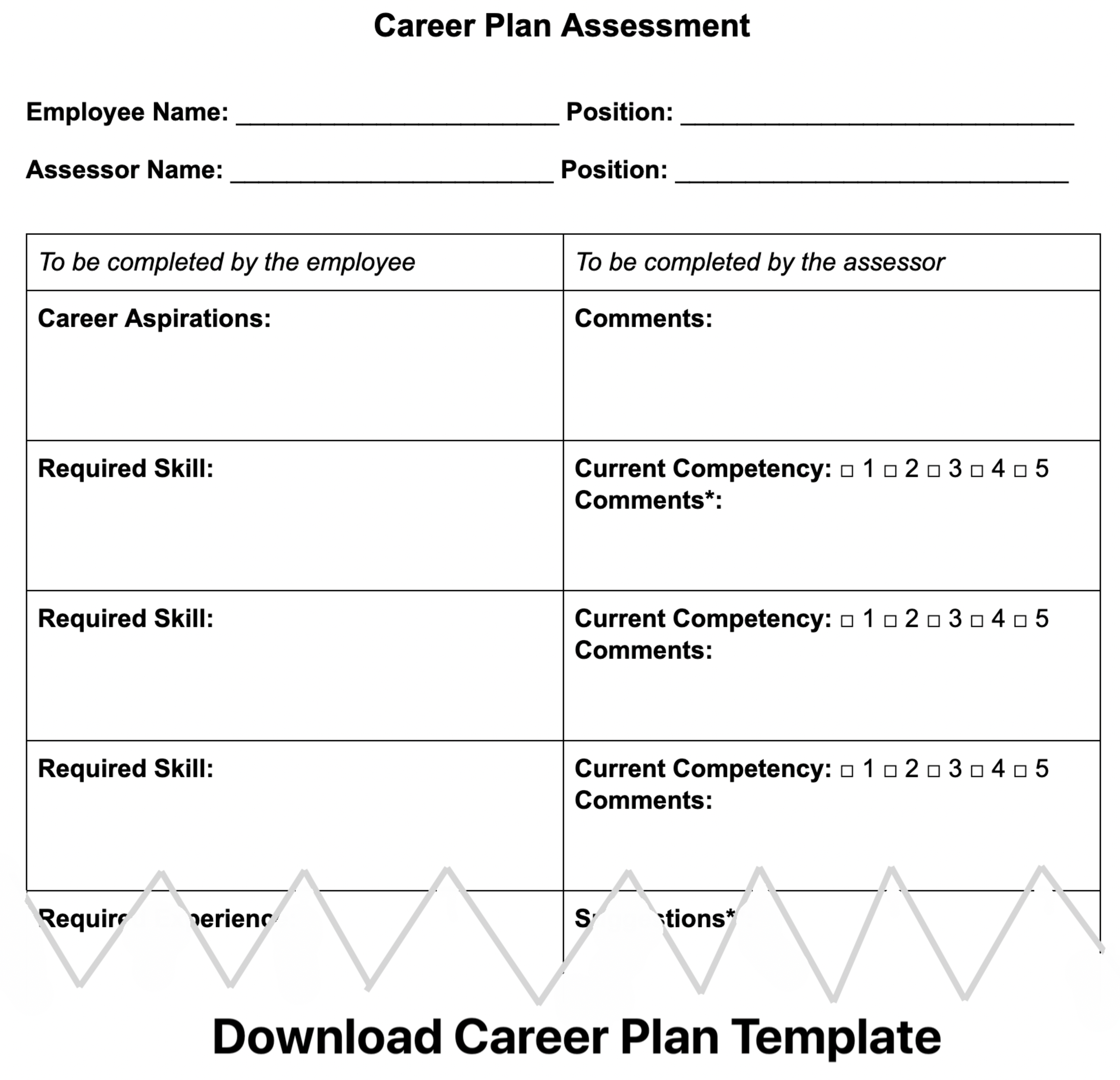 Download Career Plan Template