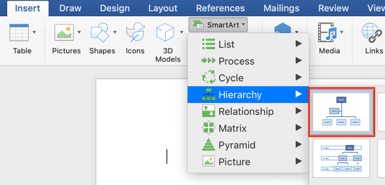 Choose organizational structure